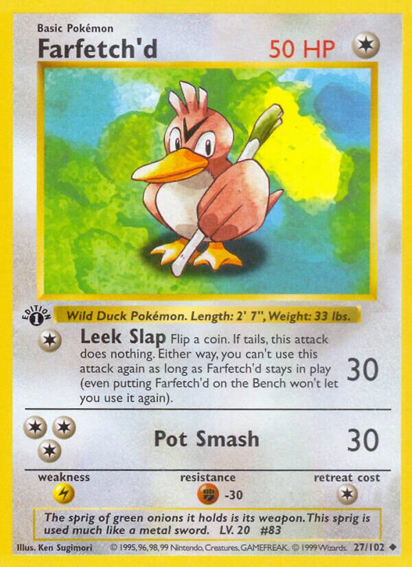 Farfetch'd 027/102 — Base Set (English Pokémon TCG card)