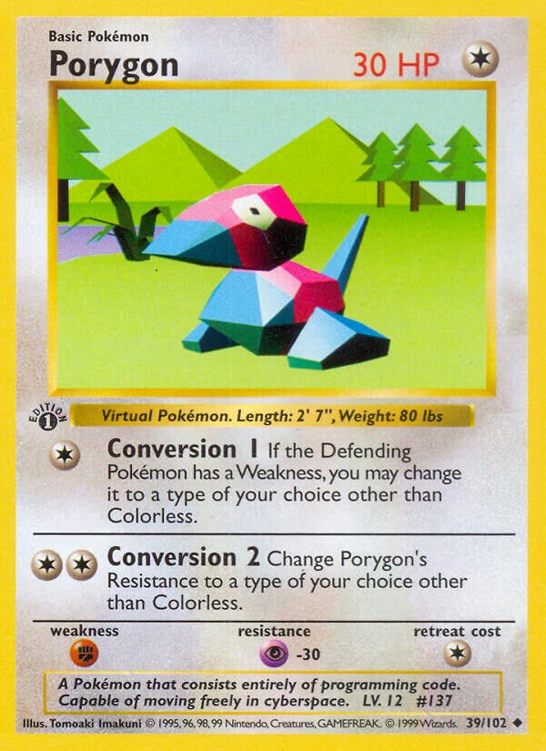 Porygon 039/102 — Base Set (English Pokémon TCG card)