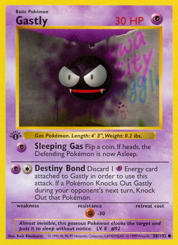 Gastly 050/102 — Base Set (English Pokémon TCG card)