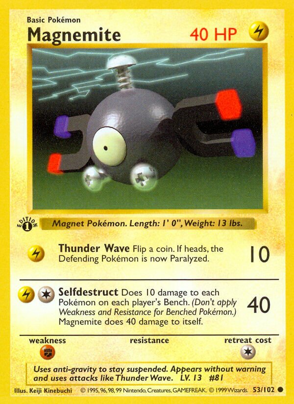 Magnemite 053/102 — Base Set (English Pokémon TCG card)