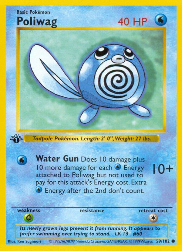 Poliwag 059/102 — Base Set (English Pokémon TCG card)