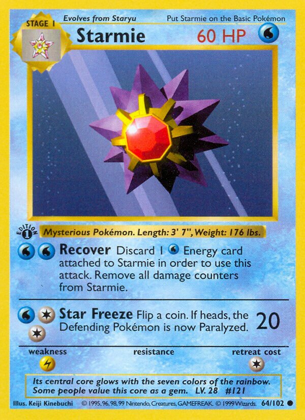Starmie 064/102 — Base Set (English Pokémon TCG card)