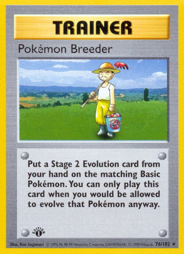 Pokémon Breeder 076/102 — Base Set (English Pokémon TCG card)