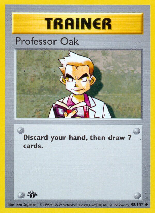 Professor Oak 088/102 — Base Set (English Pokémon TCG card)