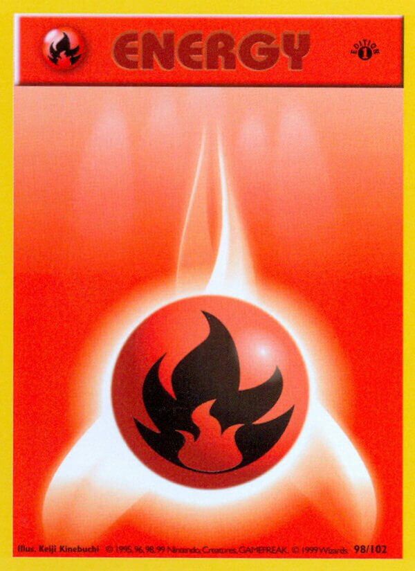 Fire Energy 098/102 — Base Set (English Pokémon TCG card)
