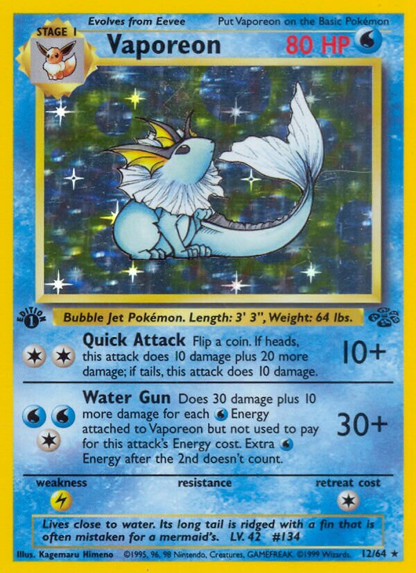 Vaporeon 012/64 — Jungle (English Pokémon TCG card)