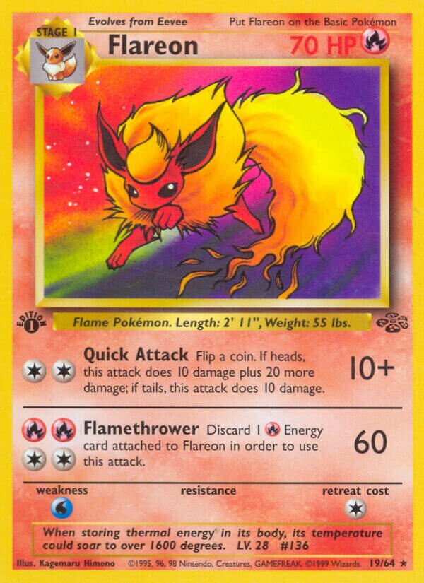 Flareon 019/64 — Jungle (English Pokémon TCG card)