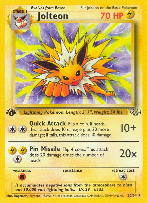 Jolteon 020/64 — Jungle (English Pokémon TCG card)