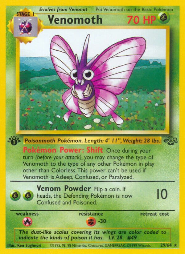 Venomoth 029/64 — Jungle (English Pokémon TCG card)
