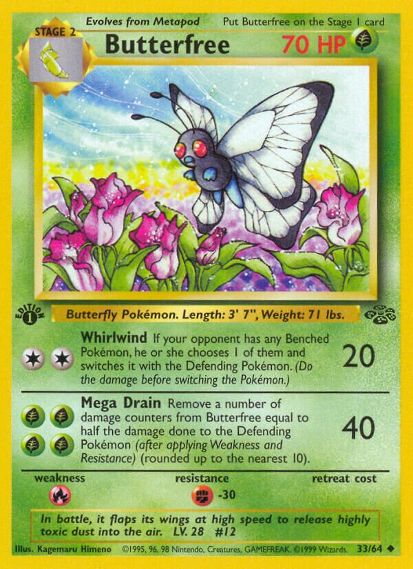 Butterfree 033/64 — Jungle (English Pokémon TCG card)