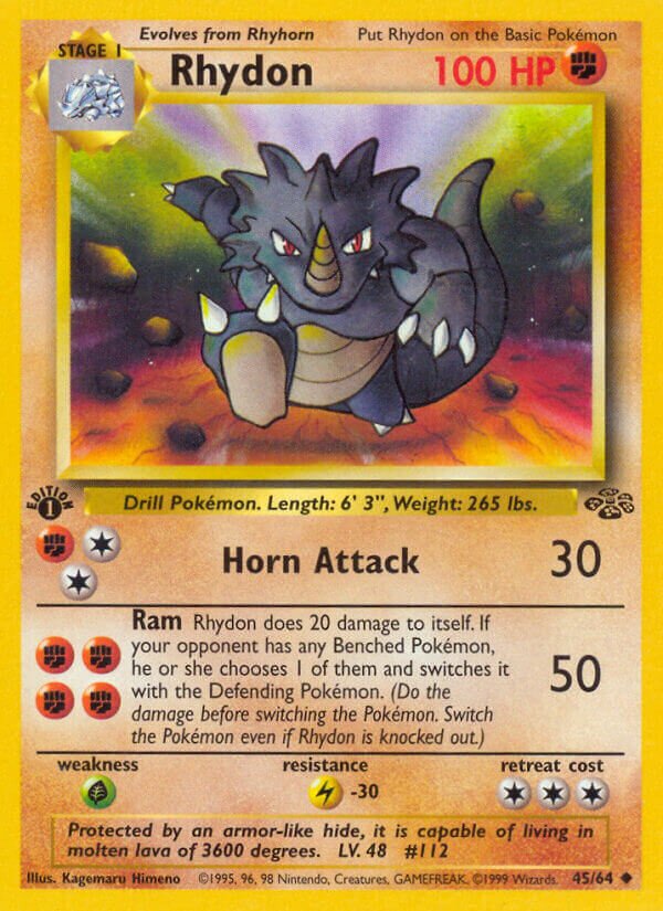 Rhydon 045/64 — Jungle (English Pokémon TCG card)