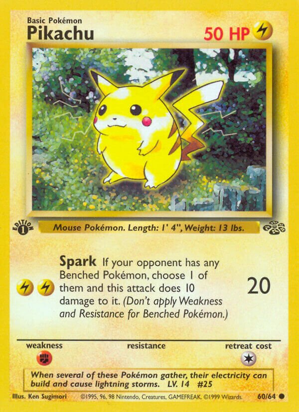 Pikachu 060/64 — Jungle (English Pokémon TCG card)
