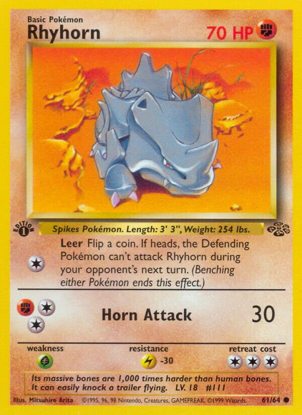 Rhyhorn 061/64 — Jungle (English Pokémon TCG card)