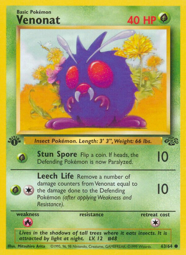 Venonat 063/64 — Jungle (English Pokémon TCG card)