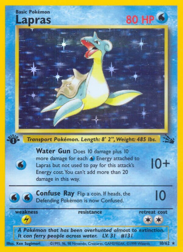 Lapras 010/62 — Fossil (English Pokémon TCG card)