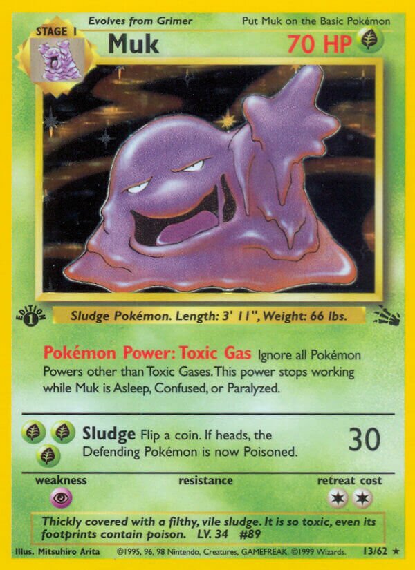 Muk 013/62 — Fossil (English Pokémon TCG card)
