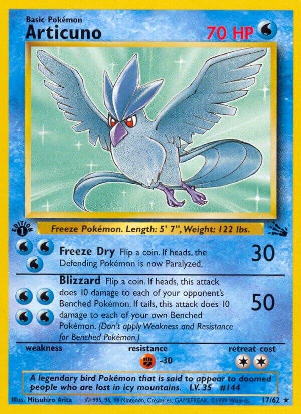 Articuno 017/62 — Fossil (English Pokémon TCG card)