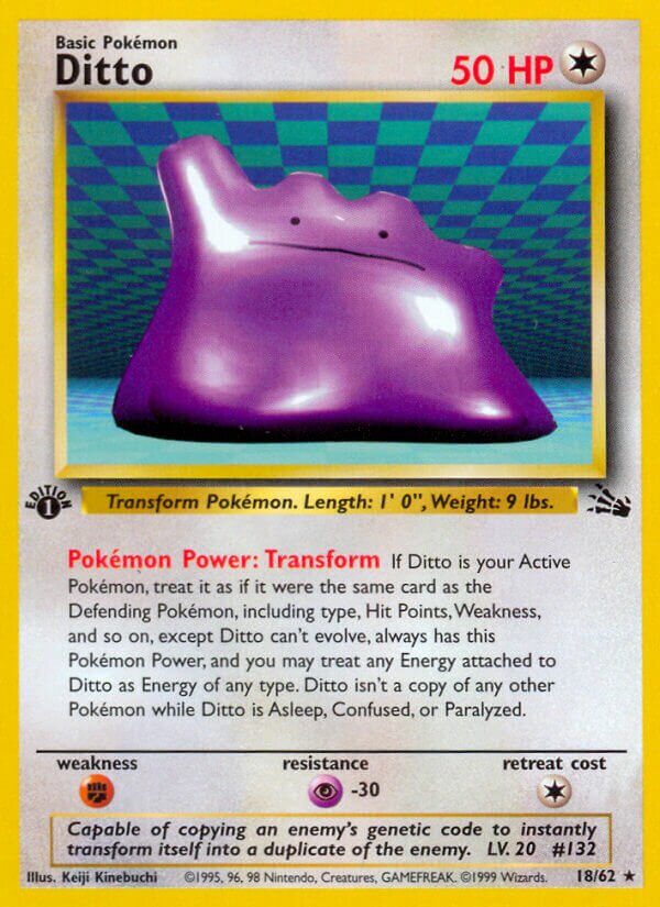 Ditto 018/62 — Fossil (English Pokémon TCG card)