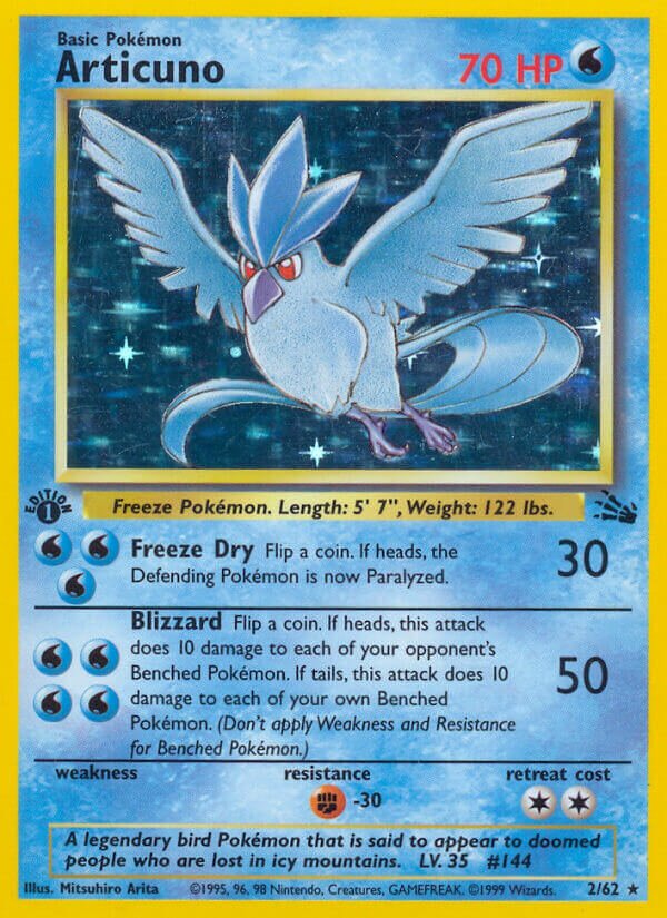 Articuno 002/62 — Fossil (English Pokémon TCG card)