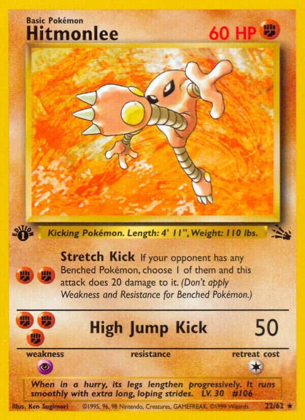 Hitmonlee 022/62 — Fossil (English Pokémon TCG card)