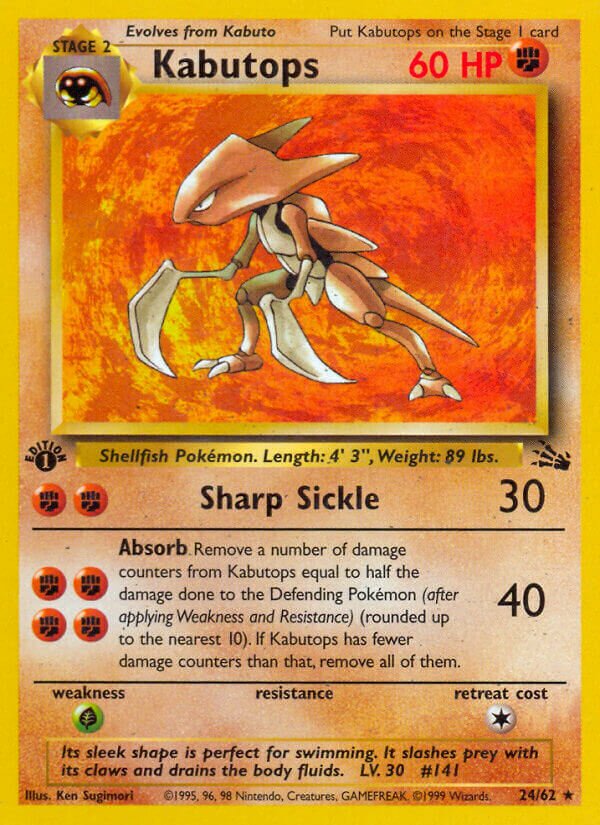Kabutops 024/62 — Fossil (English Pokémon TCG card)