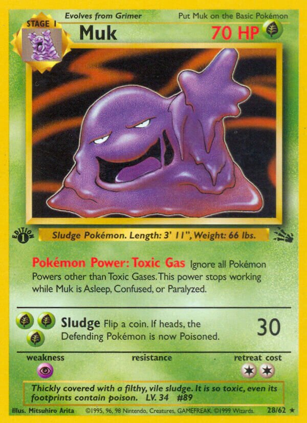 Muk 028/62 — Fossil (English Pokémon TCG card)