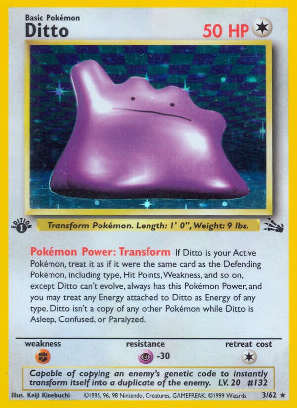Ditto 003/62 — Fossil (English Pokémon TCG card)