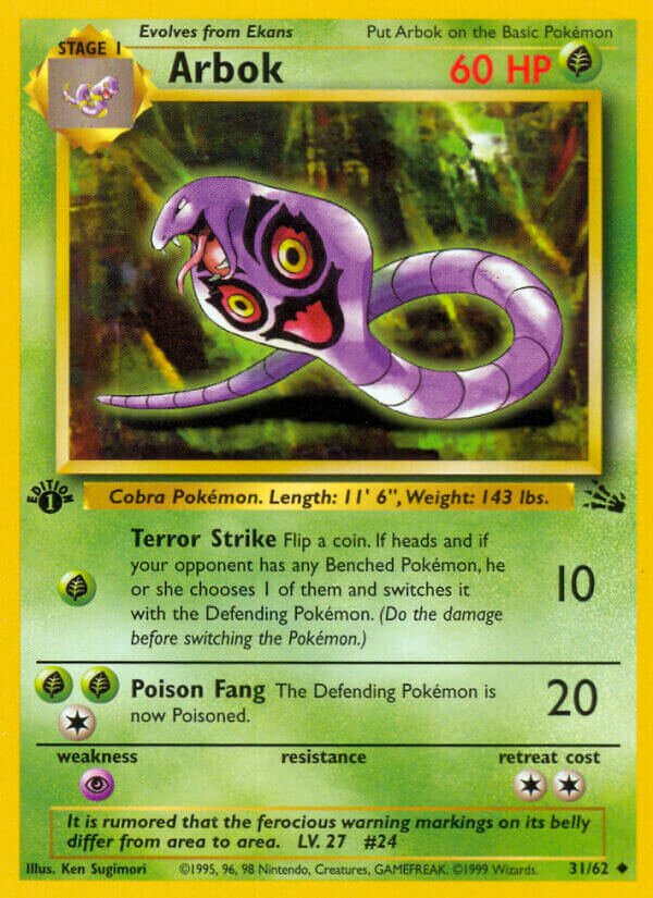 Arbok 031/62 — Fossil (English Pokémon TCG card)