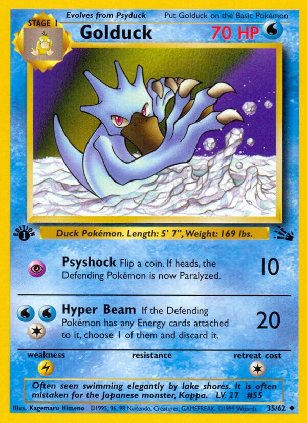 Golduck 035/62 — Fossil (English Pokémon TCG card)