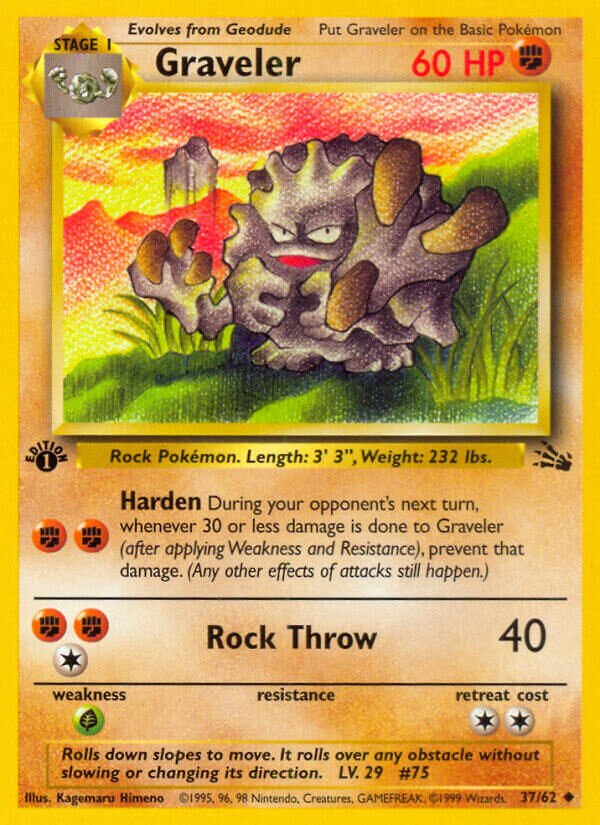 Graveler 037/62 — Fossil (English Pokémon TCG card)