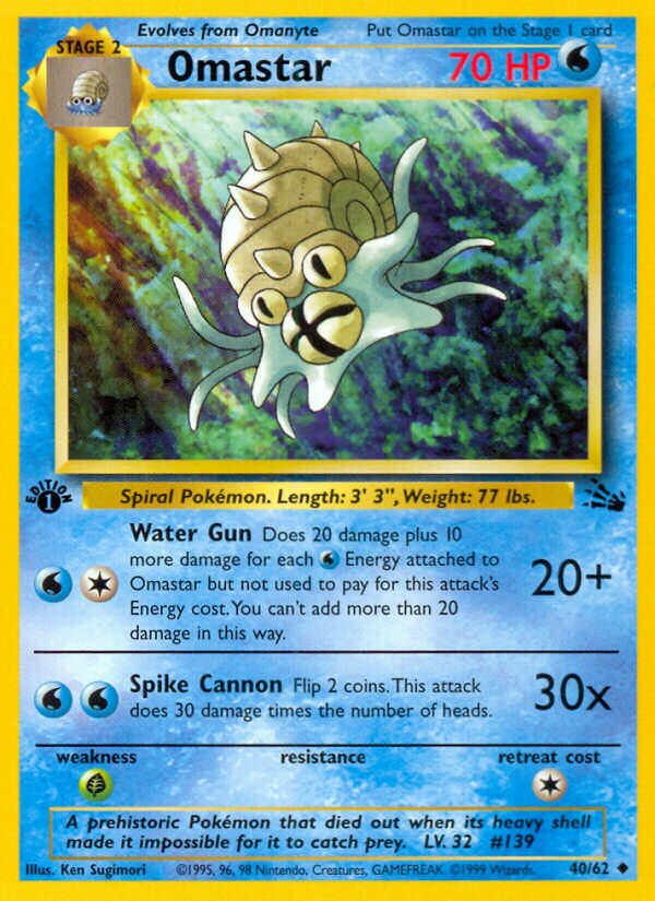 Omastar 040/62 — Fossil (English Pokémon TCG card)