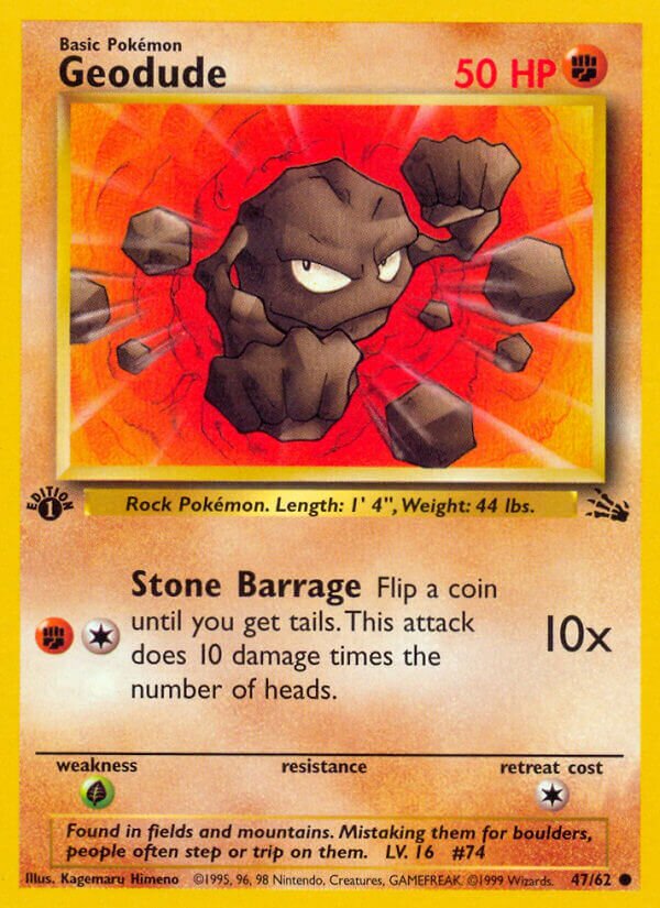 Geodude 047/62 — Fossil (English Pokémon TCG card)