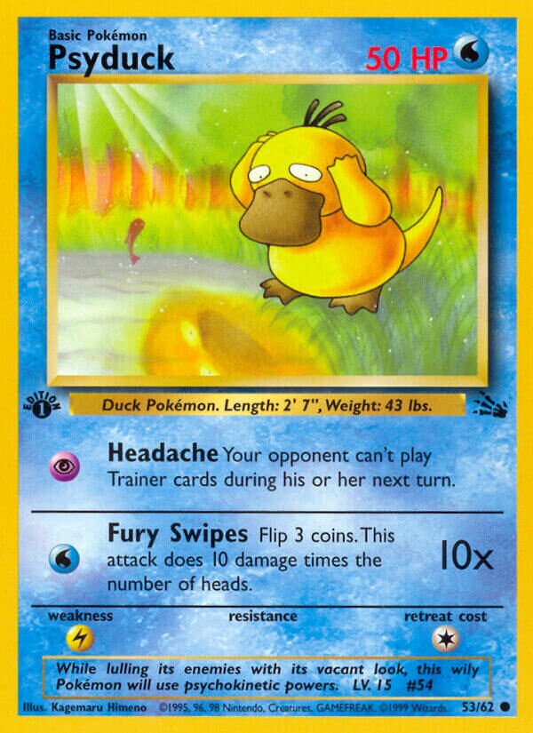 Psyduck 053/62 — Fossil (English Pokémon TCG card)