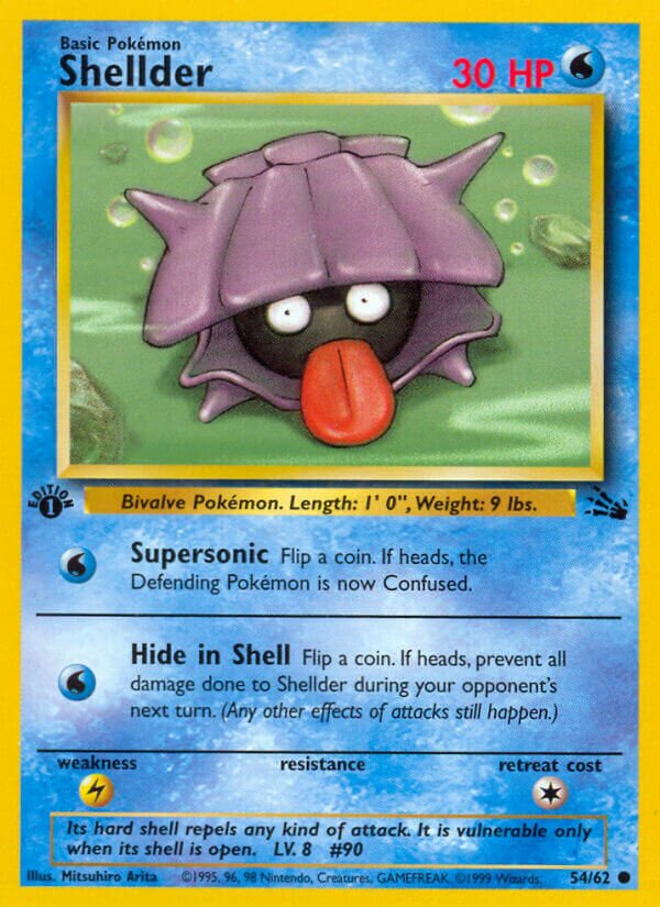 Shellder 054/62 — Fossil (English Pokémon TCG card)