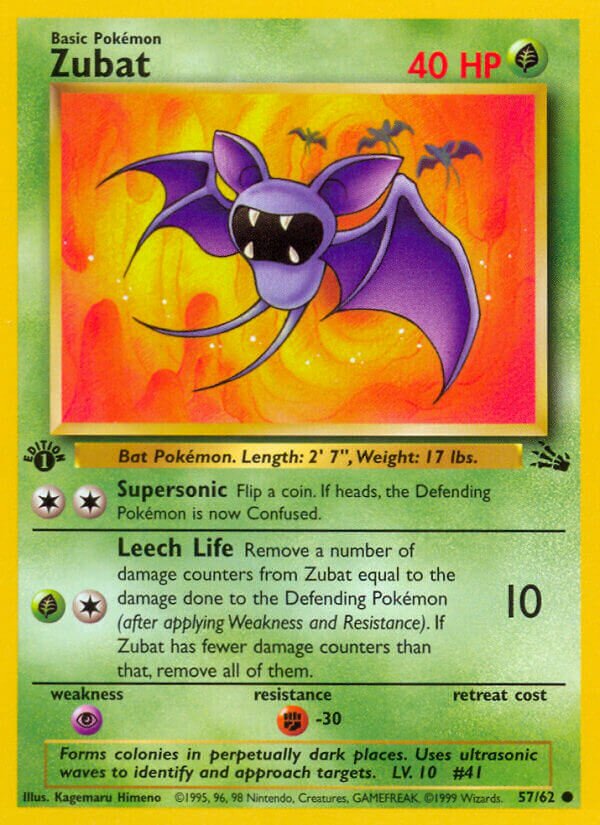 Zubat 057/62 — Fossil (English Pokémon TCG card)