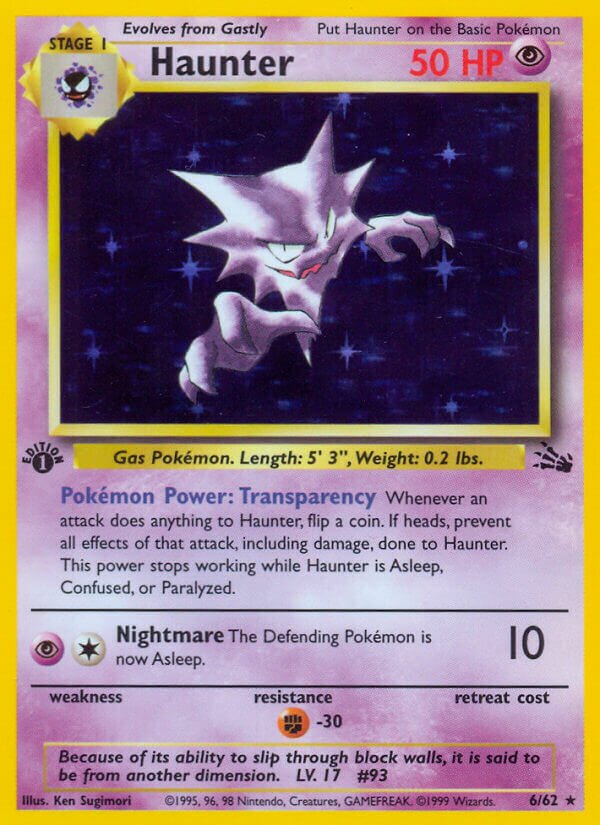 Haunter 006/62 — Fossil (English Pokémon TCG card)
