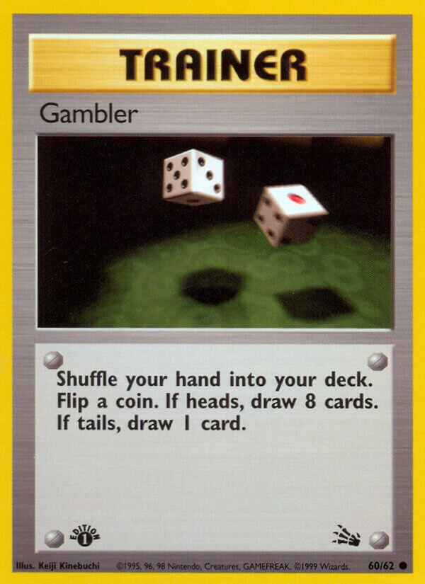 Gambler 060/62 — Fossil (English Pokémon TCG card)