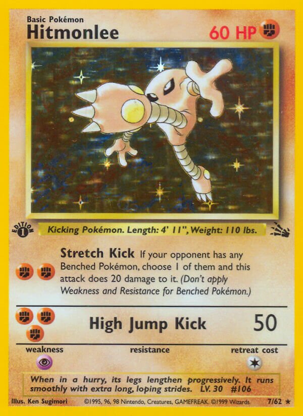 Hitmonlee 007/62 — Fossil (English Pokémon TCG card)
