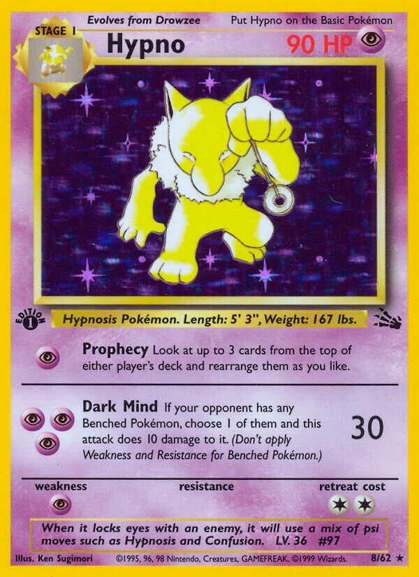 Hypno 008/62 — Fossil (English Pokémon TCG card)