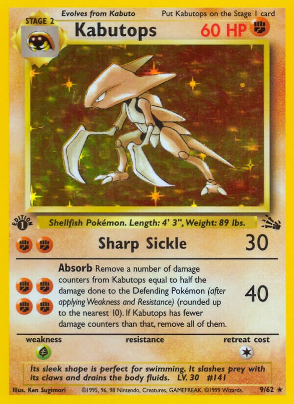 Kabutops 009/62 — Fossil (English Pokémon TCG card)