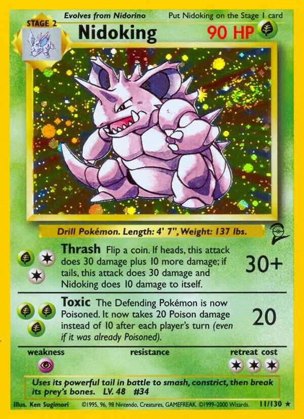Nidoking 011/130 — Base Set 2 (English Pokémon TCG card)