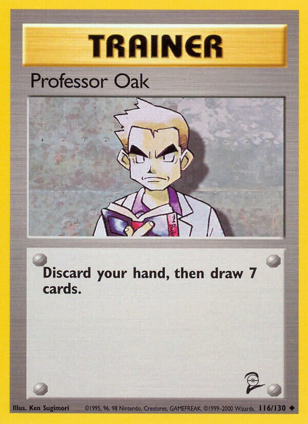 Professor Oak 116/130 — Base Set 2 (English Pokémon TCG card)