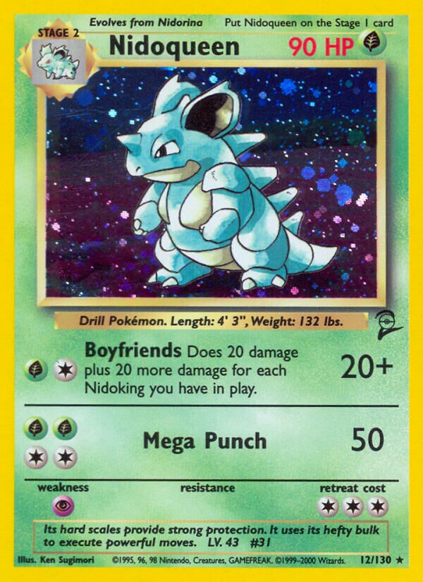 Nidoqueen 012/130 — Base Set 2 (English Pokémon TCG card)