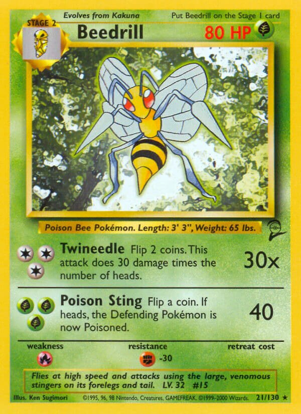 Beedrill 021/130 — Base Set 2 (English Pokémon TCG card)