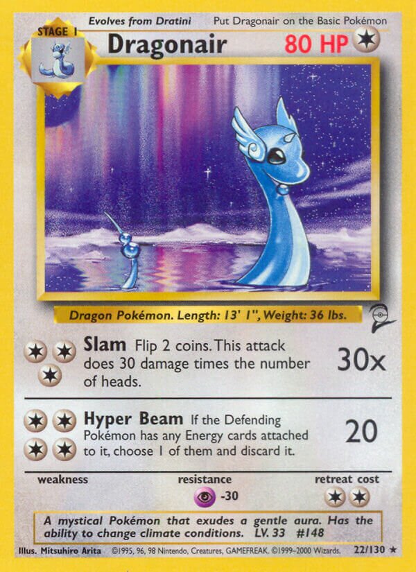 Dragonair 022/130 — Base Set 2 (English Pokémon TCG card)