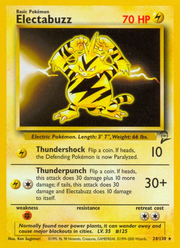 Electabuzz 024/130 — Base Set 2 (English Pokémon TCG card)