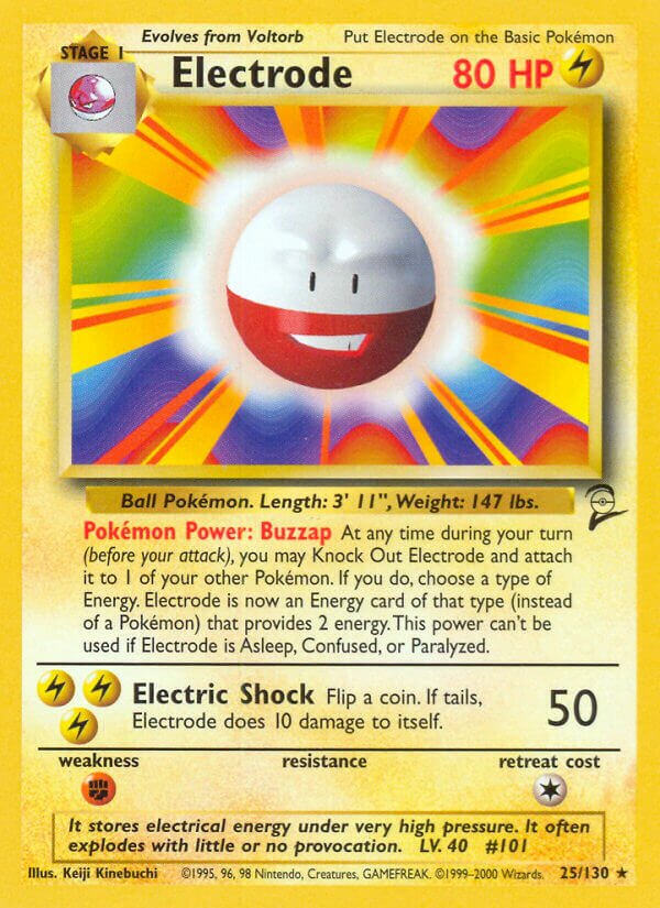Electrode 025/130 — Base Set 2 (English Pokémon TCG card)