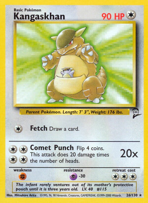 Kangaskhan 026/130 — Base Set 2 (English Pokémon TCG card)