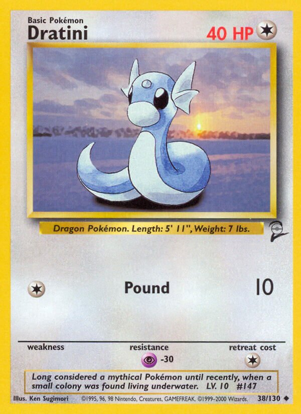 Dratini 038/130 — Base Set 2 (English Pokémon TCG card)