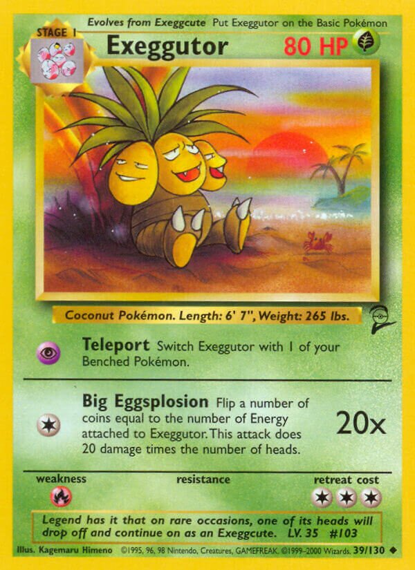 Exeggutor 039/130 — Base Set 2 (English Pokémon TCG card)